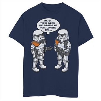 Boys 8-20 Star Wars Wrong Droids Funny Comic Graphic Tee