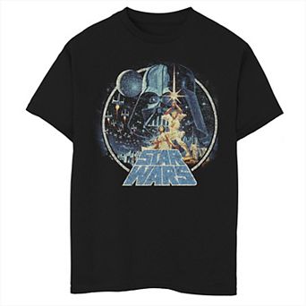 Boys 8-20 Star Wars Group Victory Scene Retro Poster Graphic Tee