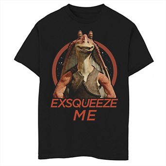 Boys 8-20 Star Wars Jar Jar Binks Exsqueeze Me Z1 Graphic Tee