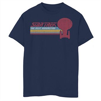 Boys 8-20 Star Trek Voyager Retro Rainbow Stripe Graphic Tee