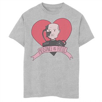 Boys 8-20 Star Trek Next Generation Valentine's Day Resist Graphic Tee