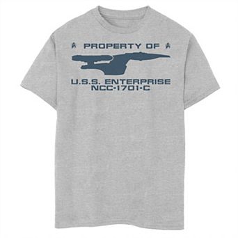 Boys 8-20 Star Trek The Next Generation U.S.S Enterprise Property Text Graphic Tee