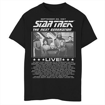 Boys 8-20 Star Trek The Next Generation Group Shot Live Poster Graphic Tee