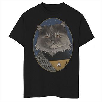 Boys 8-20 Star Trek Worf Cat Formation Graphic Tee
