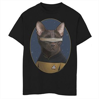 Boys 8-20 Star Trek LaForge Cat Formation Graphic Tee