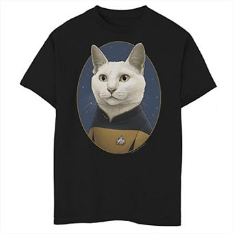 Boys 8-20 Star Trek Data Cat Formation Graphic Tee