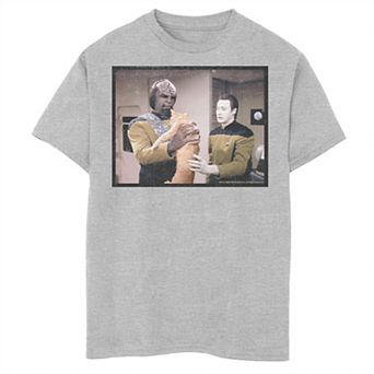 Boys 8-20 Star Trek: The Next Generation Worf Data And Cat Graphic Tee