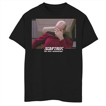 Boys 8-20 Star Trek: The Next Generation Captain Picard Face Palm Graphic Tee