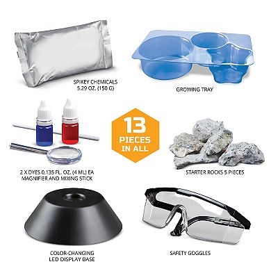 Discovery #Mindblown Crystal Growing Kit 13-piece Chemistry Lab
