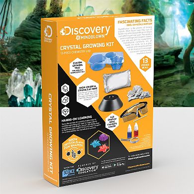 Discovery #Mindblown Crystal Growing Kit 13-piece Chemistry Lab