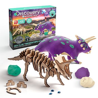 Discovery #Mindblown DIY Clay Triceratops Kit