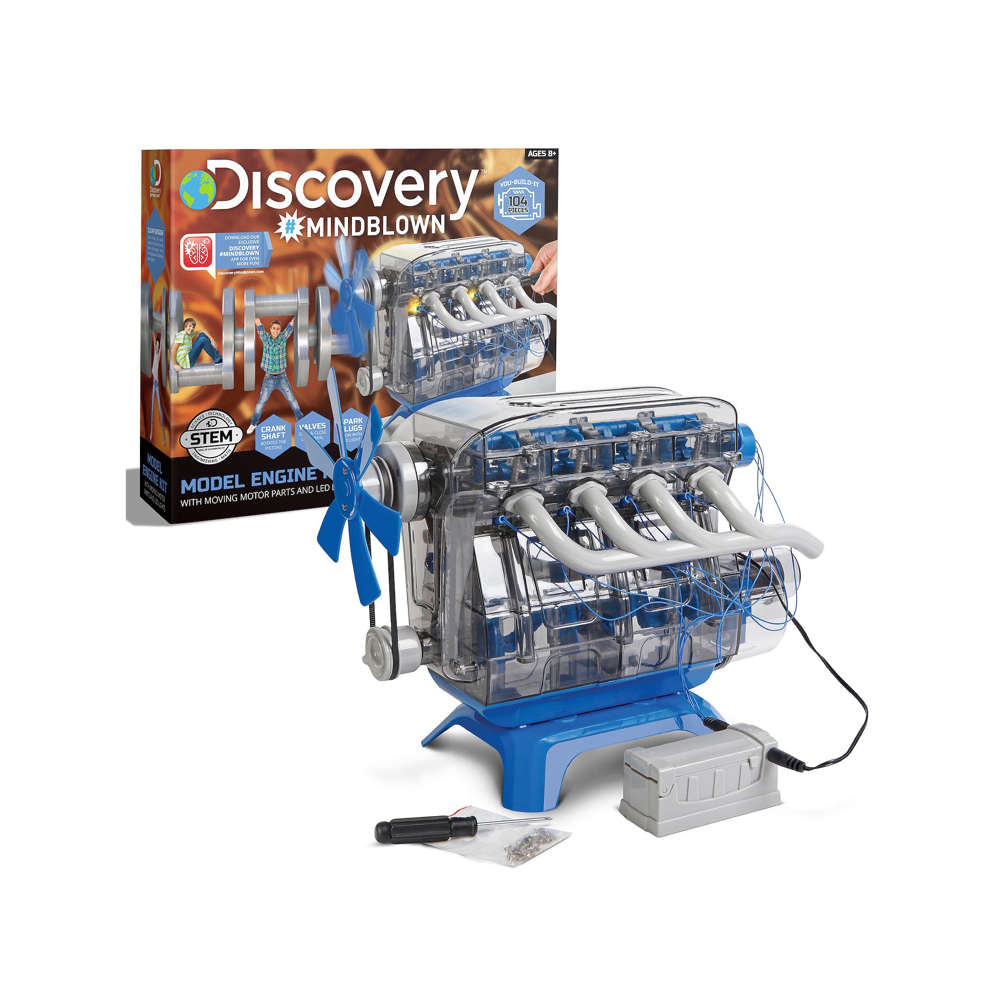 61093181 DISCOVERY KIDS DIY Toy Model Engine Kit, Multi sku 61093181