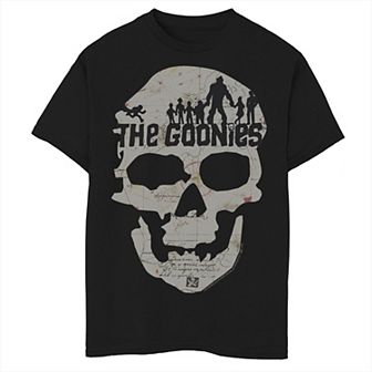 Boys 8-20 The Goonies Skeleton Map Poster Tee