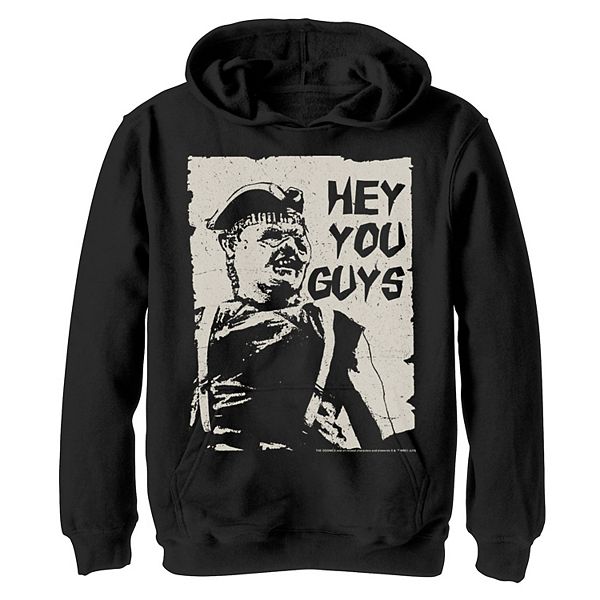 Boys 8 The Goonies Sloth Hey You Guys Portrait Hoodie