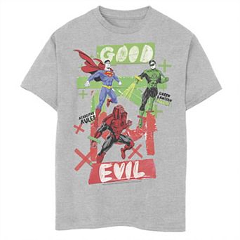 Boys 6-20 DC Comics Justice League Good & Evil Collage Tee