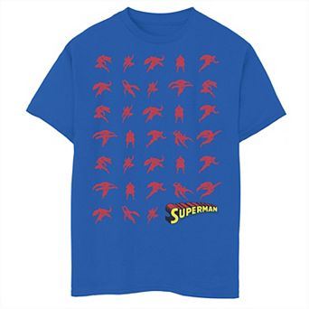Boys 6-20 DC Comics Superman Character Moves Stacked Logo Tee