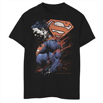 Boys 8-20 DC Comics Superman Profile Logo Splatter Tee