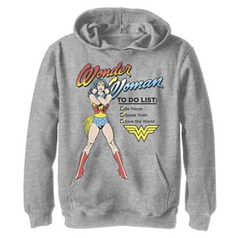 Boys 8-20 DC Comics Wonder Woman To Do Check List Hoodie