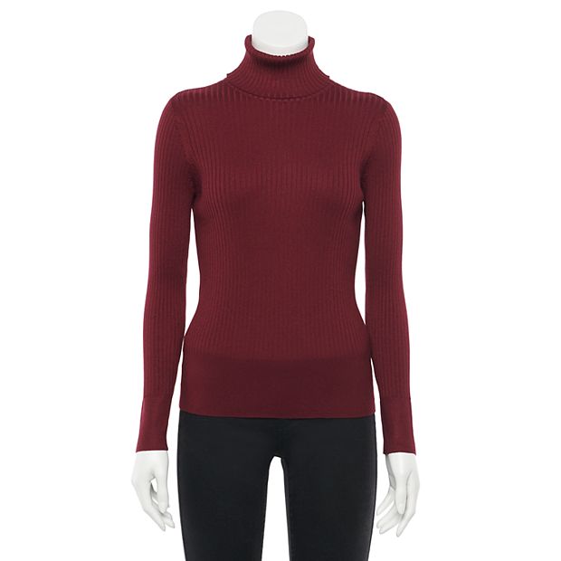 Women's Apt. 9® Wide Rib Turtleneck Sweater