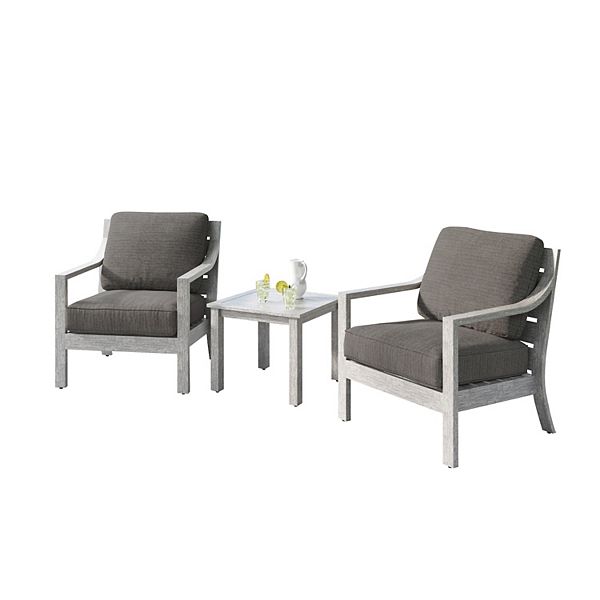 Royal Garden Lancaster Patio Chair End Table 3 Piece Set