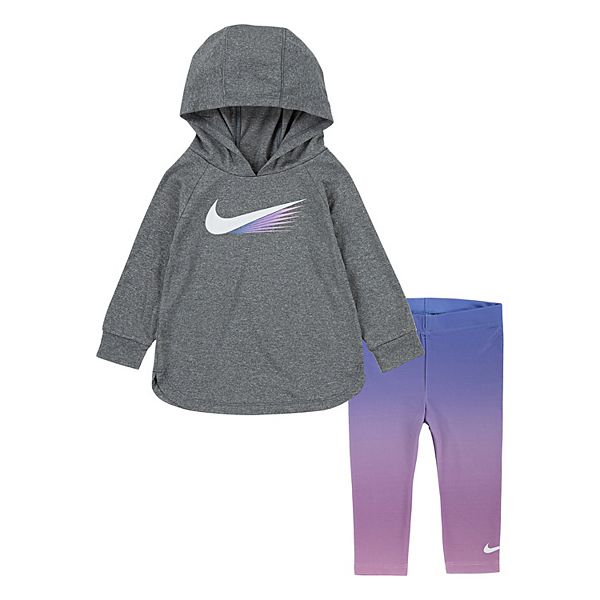 Baby Girl Nike DriFIT Hooded Top and Leggings Set