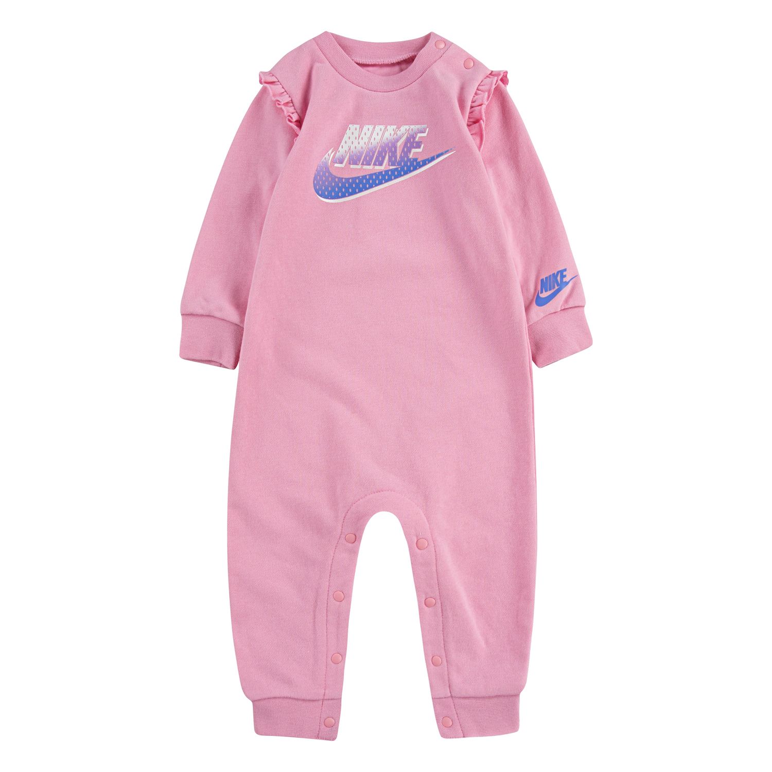 Baby Girl Nike French Terry Ruffle Coverall