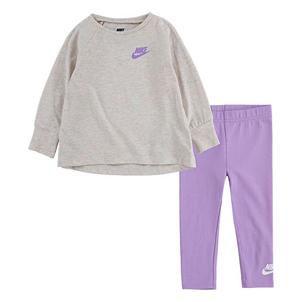 Baby Girl Nike 2Piece Long Sleeve TShirt & Leggings Set