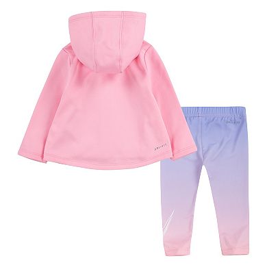Baby Girl Nike Therma 2-Piece Zip Jacket & Leggings Set