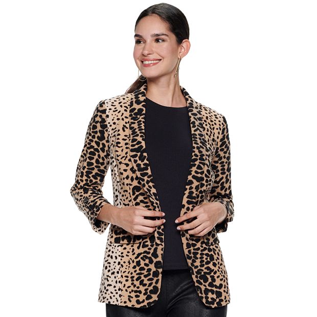 Women s Apt. 9 Open Front Long Boyfriend Blazer