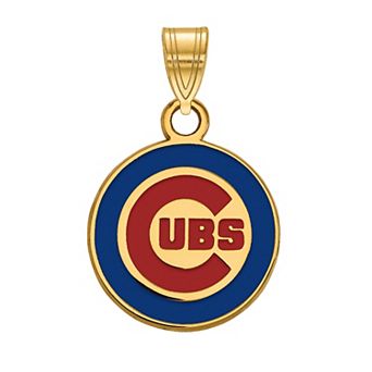 LogoArt Sterling Silver Chicago Cubs Small Enameled Pendant