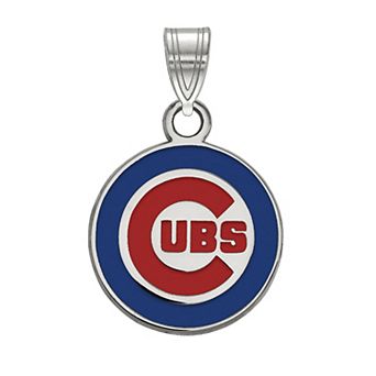 LogoArt Sterling Silver Chicago Cubs Small Enameled Pendant