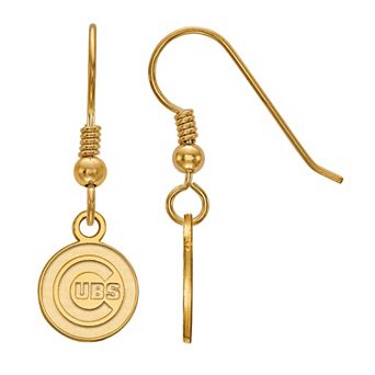 LogoArt Sterling Silver Chicago Cubs Mini Dangle Earrings