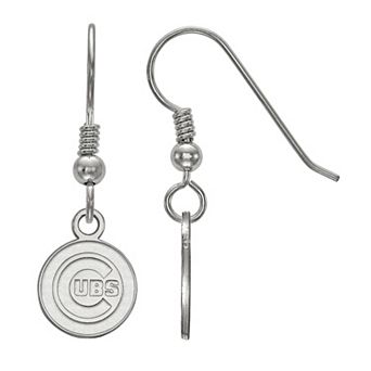 LogoArt Sterling Silver Chicago Cubs Mini Dangle Earrings