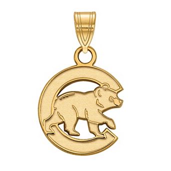 LogoArt Sterling Silver Chicago Cubs Small Walking Bear Pendant