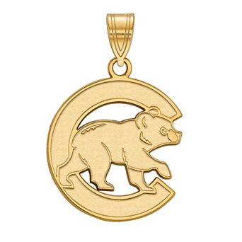 LogoArt 14k Gold Chicago Cubs Large Walking Bear Pendant