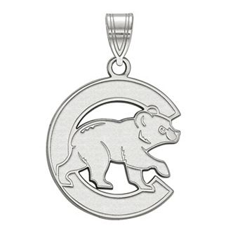 LogoArt Sterling Silver Chicago Cubs Large Walking Bear Pendant