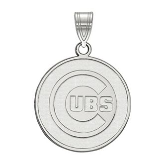 LogoArt 14k White Gold Chicago Cubs Large Pendant