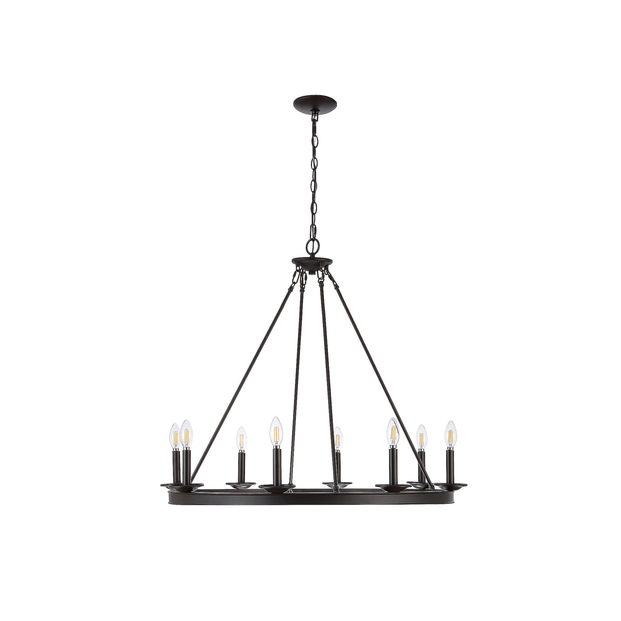 Safavieh Fauna 8-Light Chandelier, Black