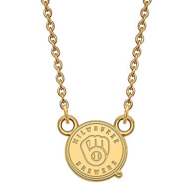 LogoArt Milwaukee Brewers Sterling Silver Small Pendant Necklace
