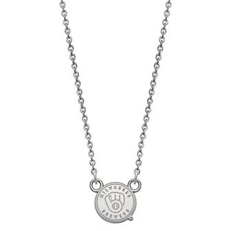 LogoArt Milwaukee Brewers Sterling Silver Small Pendant Necklace