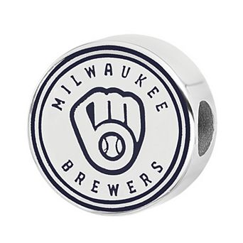 LogoArt Milwaukee Brewers Sterling Silver Enameled Bead