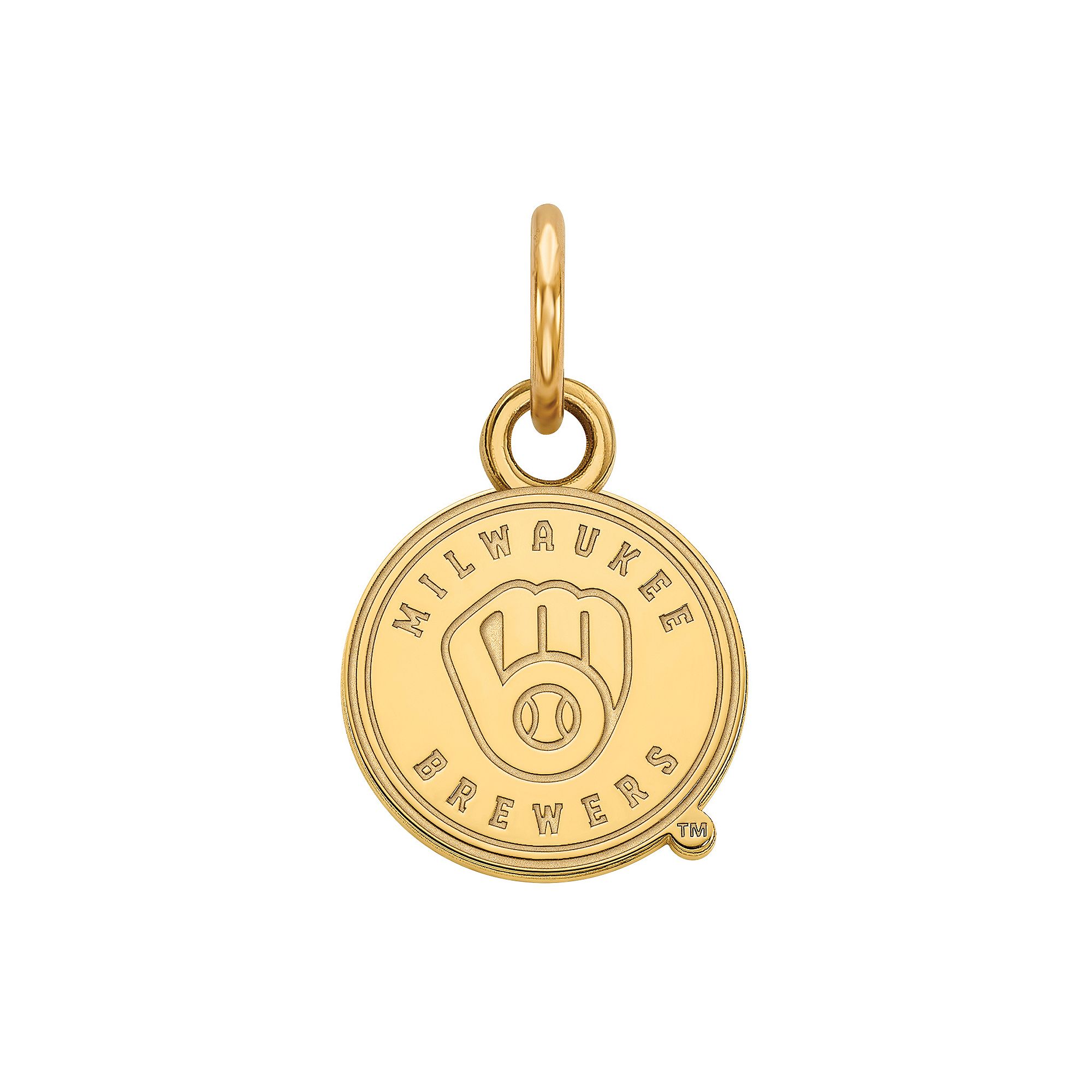 LogoArt Milwaukee Brewers Sterling Silver Mini Pendant, Womens, Size: 13MM