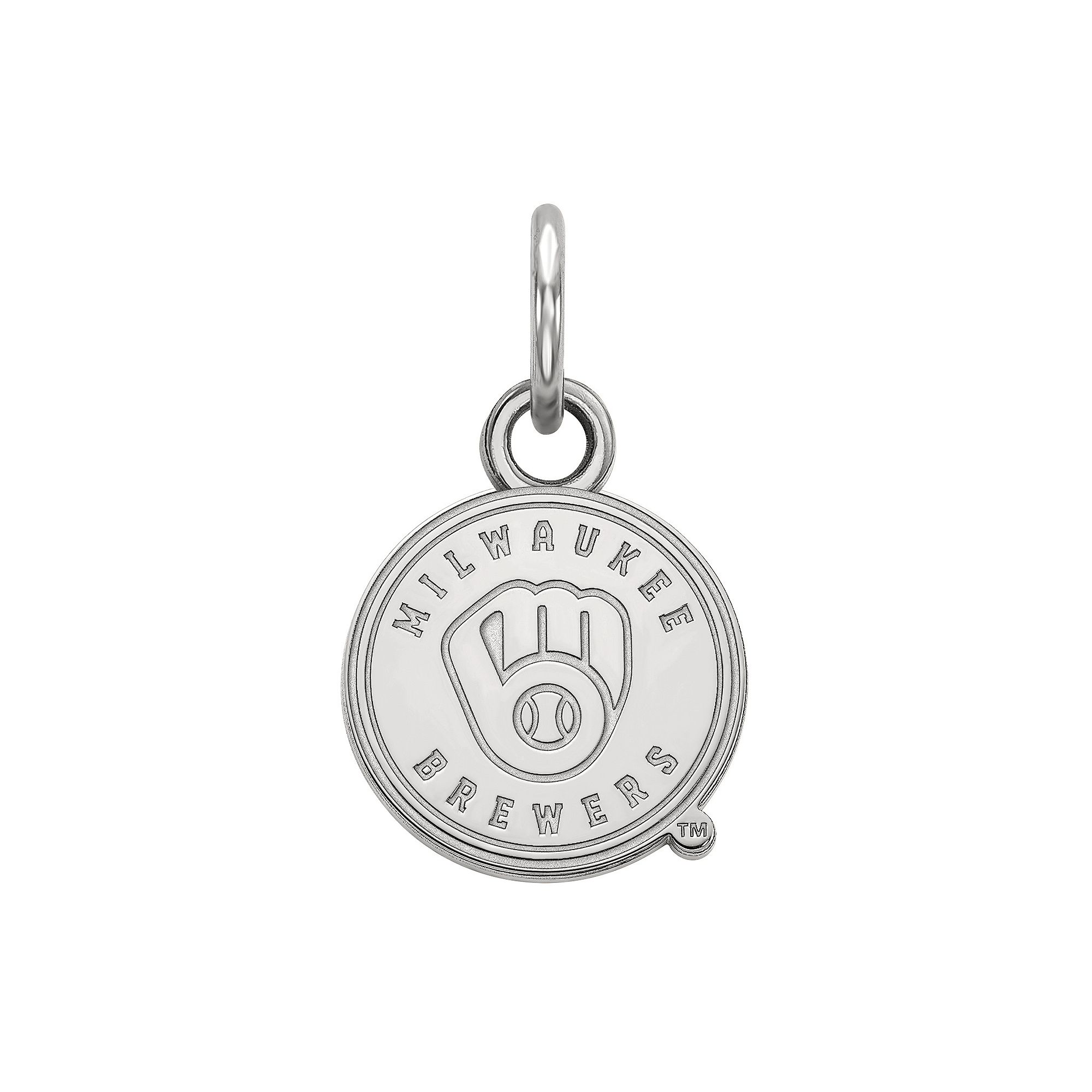 LogoArt Milwaukee Brewers Sterling Silver Mini Pendant, Womens, Size: 13MM