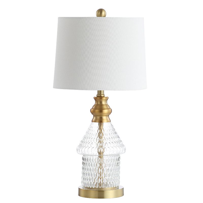 Safavieh Camden Modern Glam 24.5 in. H Table Lamp  Clear/Brass Gold