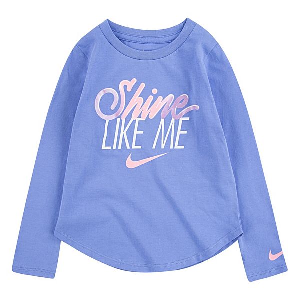 Baby Girl Nike Jersey Long Sleeve Logo Tee
