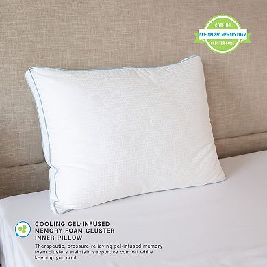 SensorPEDIC Gel Core Gel-Infused Memory Foam Clusters and Gel Fiber Jumbo Bed Pillow