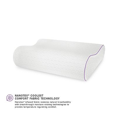 SensorPEDIC Temperature Regulating Coolest Comfort Contour Memory Foam Bed Pillow