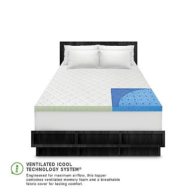 SensorPEDIC 3-Inch Ultimate Cooling Luxury Quilted Memory Foam Bed Topper
