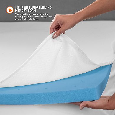 SensorPEDIC 1.5-Inch Coolest Comfort Memory Foam Bed Topper