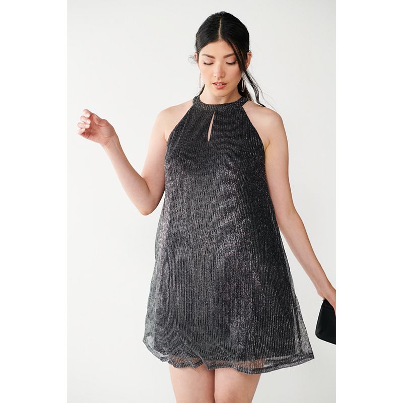 nine west halter dress Women's Pleated CMU PhD Gown